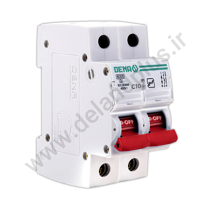 فیوز مینیاتوری دوپل 10 آمپر دناالکتریک مدل C10-6KA