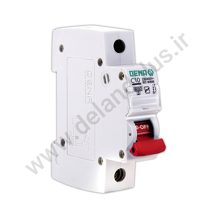 فیوز مینیاتوری تک پل 10 آمپر دناالکتریک مدل C10-6KA