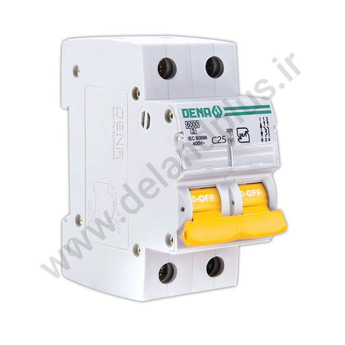 فیوز مینیاتوری دوپل 25 آمپر دناالکتریک مدل C25-6KA