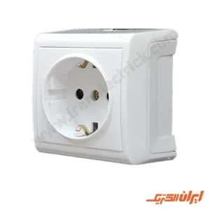 پریز برق ارت دار مدل الیزه روکار