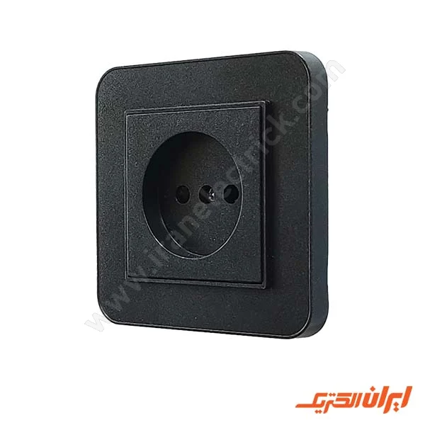 پریز برق ساده محافظ دار مدل ارس مشکی
