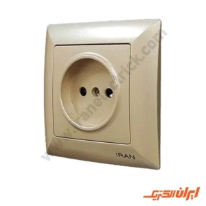 پریز برق ساده محافظ دار مدل الیزه بژ