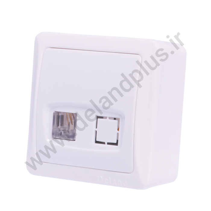 سوکت شبکه Cat6 مدل سیلور روکار