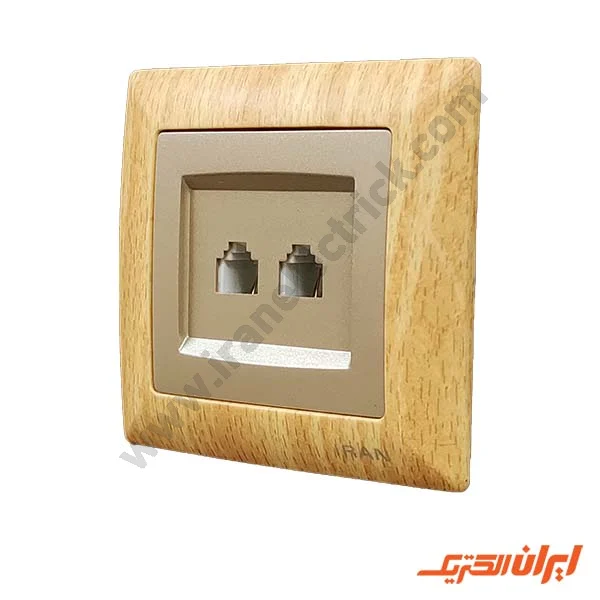 تلفن دوسوکت مدل الیزه طرح چوب روشن