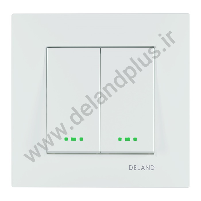 کلید دو پل مدل آسا سفید 98(مکانیزم+قاب)