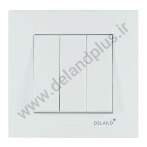 کلید سه پل مدل آساپلاس سفید