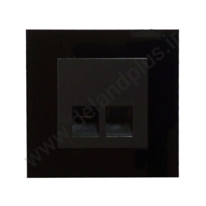 سوکت شبکه Cat6 مدل آسا پلکسی مشکی (مکانیزم+قاب)