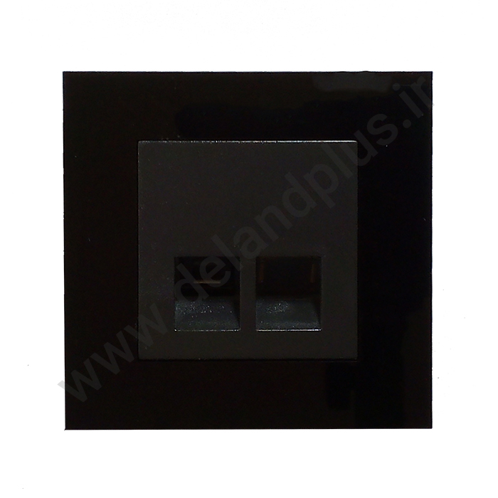 سوکت شبکه Cat6 مدل آسا پلکسی مشکی (مکانیزم+قاب)