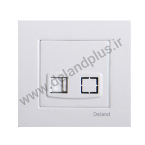 سوکت شبکه Cat6 مدل آسا سفید 98(مکانیزم+قاب)