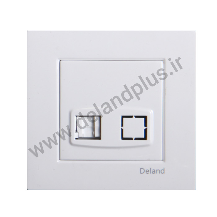 سوکت شبکه Cat6 مدل آسا سفید 98(مکانیزم+قاب)