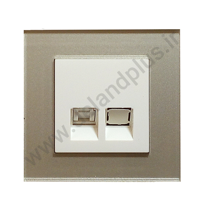 سوکت شبکه Cat6 مدل آسا پلکسی بژ