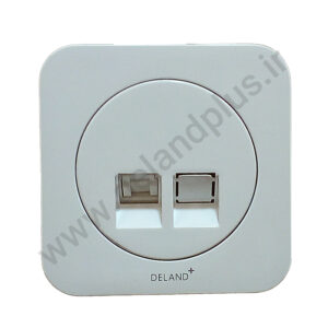 سوکت شبکه Cat6 مدل آدا سفید (مکانیزم+قاب)