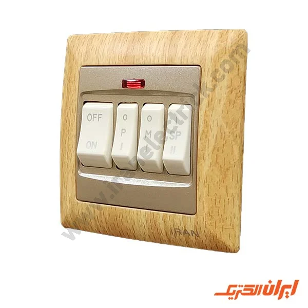 کلید کولر مدل الیزه طرح چوب روشن
