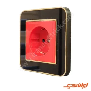 پریز ups ارت دار مدل ارس مشکی طلایی میانی بژ