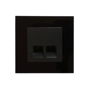 سوکت شبکه Cat6 مدل آسا پلکسی مشکی (مکانیزم+قاب)