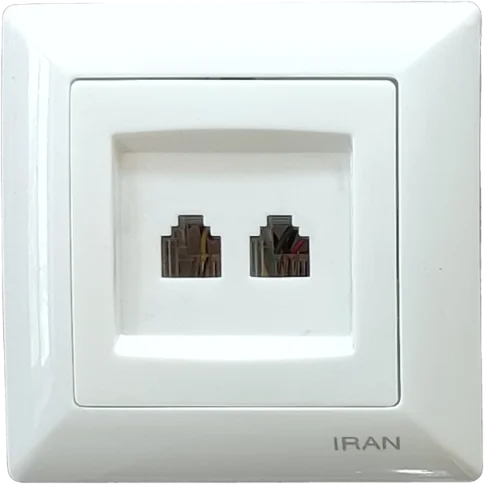 تلفن دوسوکت cat3+cat3 مدل الیزه سفید