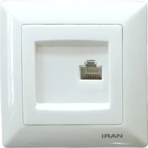سوکت شبکه cat6 مدل الیزه سفید