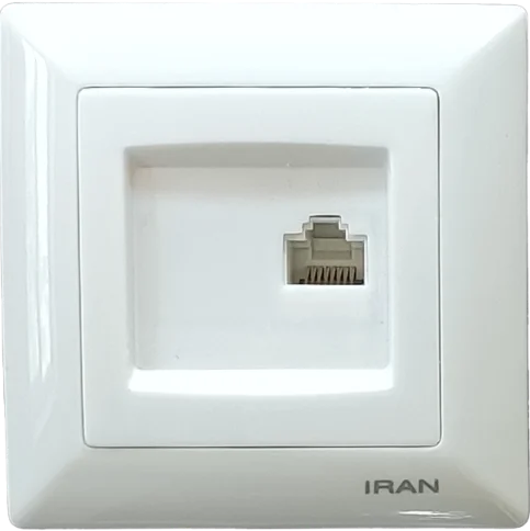 سوکت شبکه cat6 مدل الیزه سفید