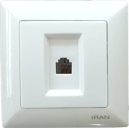 تلفن تک سوکت (2خط) مدل الیزه سفید