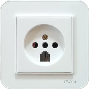 پریز تلفن دوکاره مدل ارس سفید
