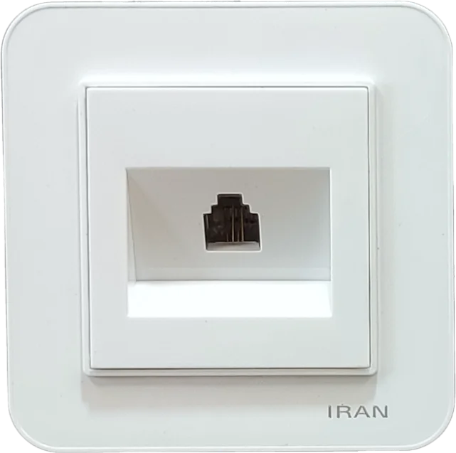 تلفن تک سوکت (2خط) مدل ارس سفید
