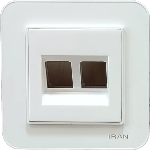 تلفن دوسوکت cat3+cat3 مدل ارس سفید
