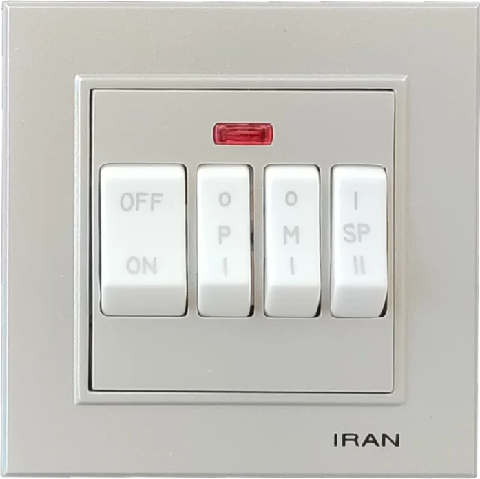 کلید کولر مدل برلیان رنگی نقره ای