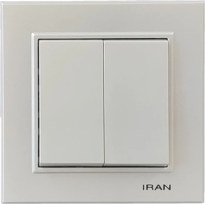 کلید دو پل مدل برلیان رنگی نقره ای