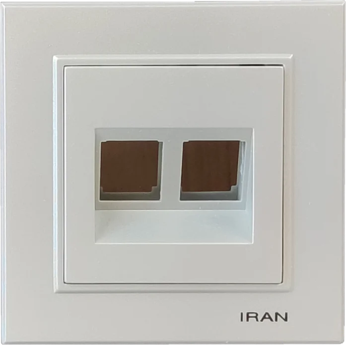 تلفن دوسوکت cat3+cat3 مدل برلیان رنگی نقره ای
