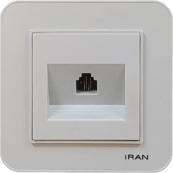 تلفن تک سوکت (2خط) مدل ارس نقره ای