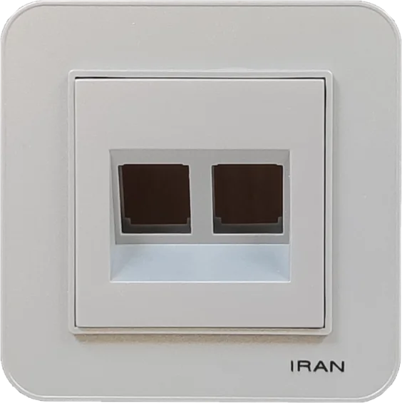 تلفن دوسوکت cat3+cat3 مدل ارس نقره ای