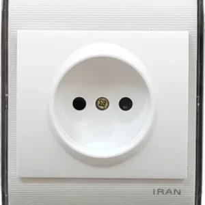 پریز برق ساده محافظ دار مدل ایران 2008 سفید