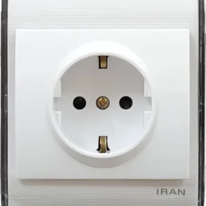 پریز برق ارت دار مدل ایران 2008 سفید
