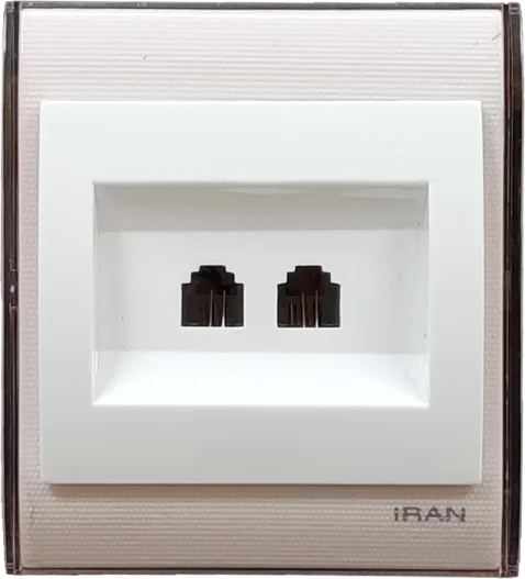 شبکه دوسوکت cat6+cat6 مدل ایران 2008 صورتی