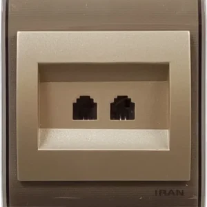 تلفن دوسوکت cat3+cat3 مدل ایران 2008 بژ