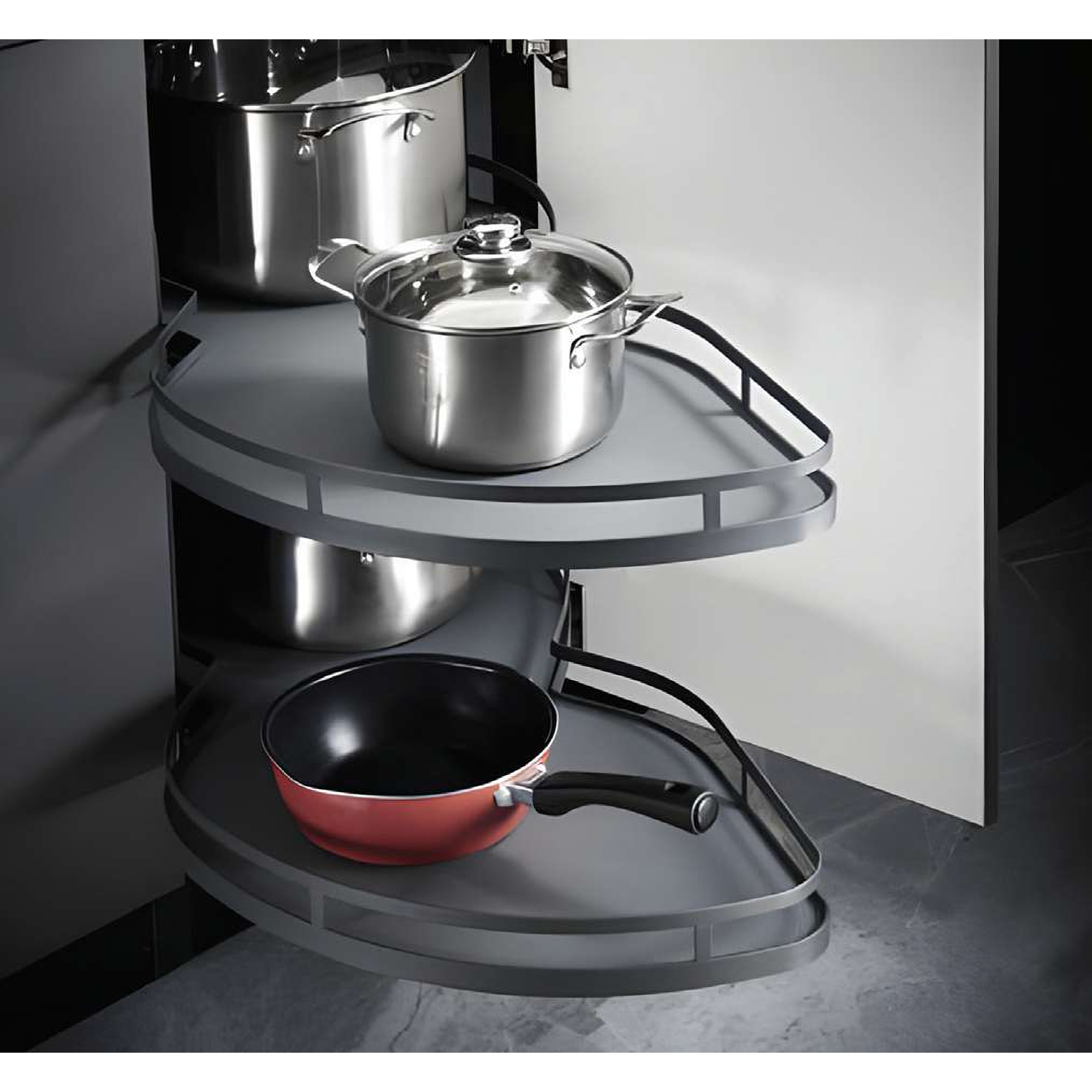 لمن کرنر دو طبقه دایمند زیر صفحه چپ بازشو عرض 450mm