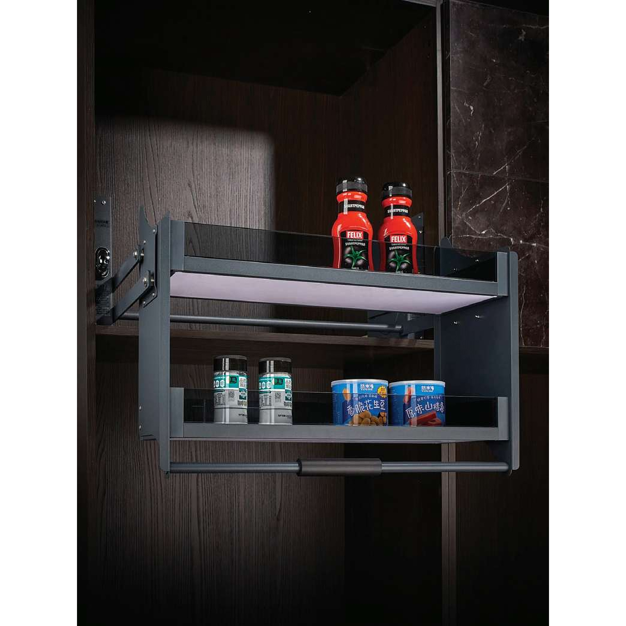 سبد آگیلیس هوایی با جک آسانسوری کریستال عرض 900mm