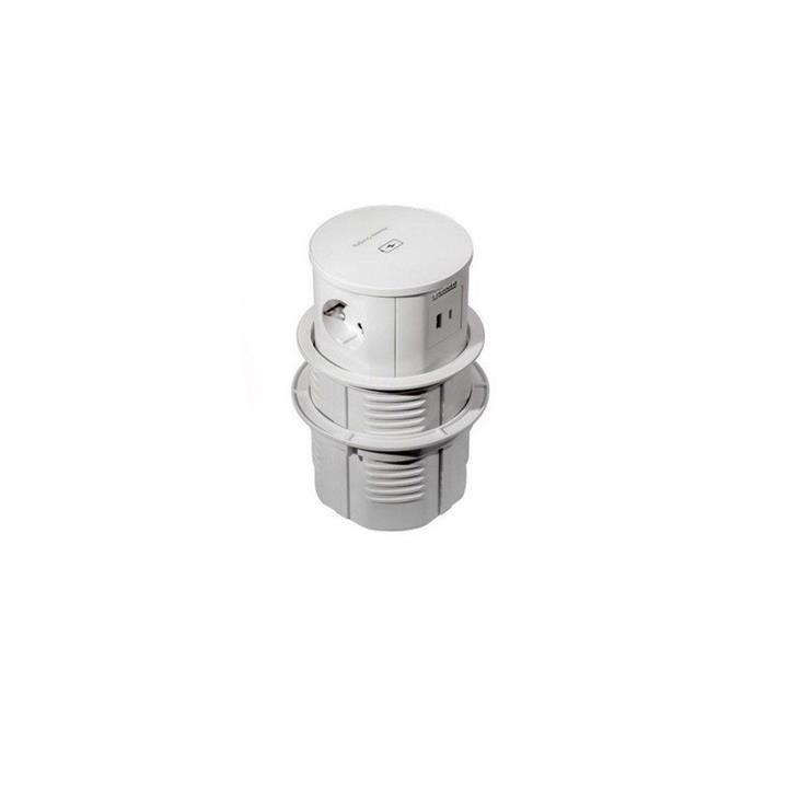 پریز آسانسوری GLASS کد 10110 ملونی سفید-